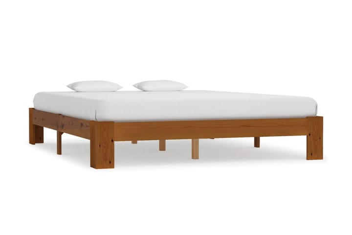 Sängynrunko vaaleanruskea mänty 160x200 cm - Ruskea - Huonekalut - Sänky - Sänkykehikot & sängynrungot