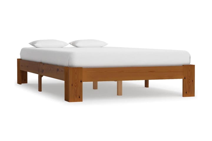 Sängynrunko vaaleanruskea täysi mänty 120x200 cm - Ruskea - Huonekalut - Sohvat - 2:n istuttava sohva