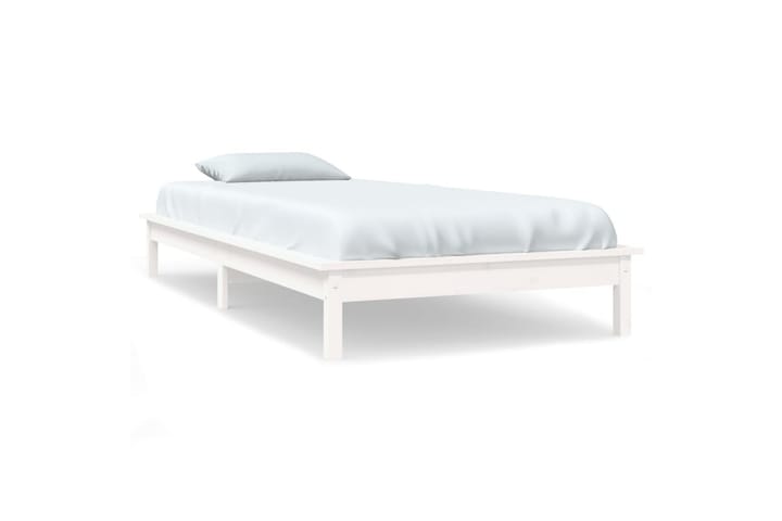 Sängynrunko valkoinen 90x190 cm täysi mänty 3FT Single - Valkoinen - Huonekalut - Sänky - Sänkykehikot & sängynrungot