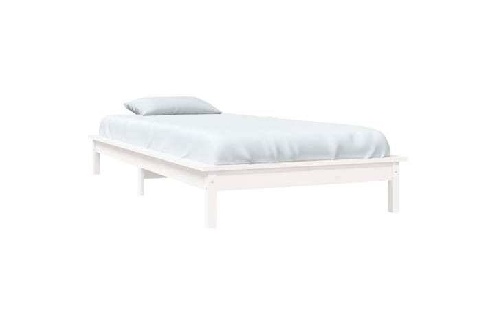 Sängynrunko valkoinen 90x190 cm täysi mänty 3FT Single - Valkoinen - Huonekalut - Sänky - Sänkykehikot & sängynrungot