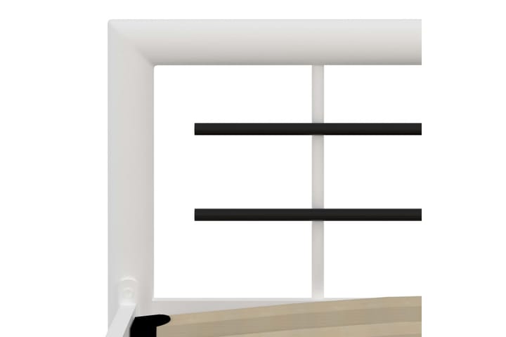 Sängynrunko valkoinen ja musta metalli 180x200 cm - Valkoinen - Huonekalut - Sänky - Sänkykehikot & sängynrungot