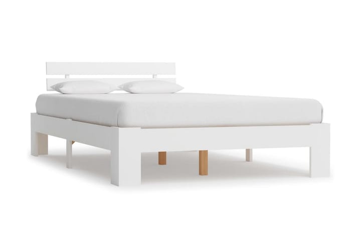 Sängynrunko valkoinen mänty 120x200 cm - Valkoinen - Huonekalut - Sängyt - Sänkykehikot & sängynrungot