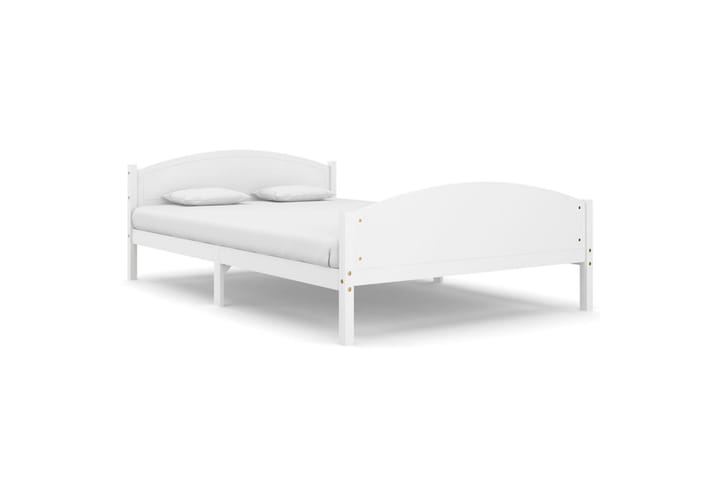 Sängynrunko valkoinen mänty 160x200 cm - Valkoinen - Huonekalut - Sängyt - Sänkykehikot & sängynrungot