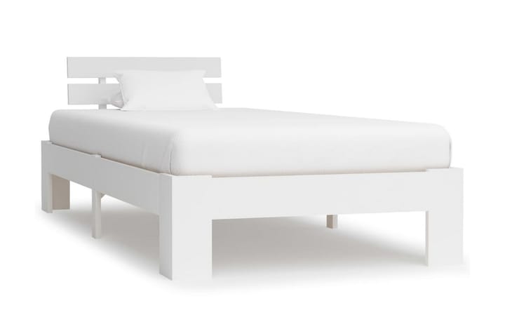 Sängynrunko valkoinen mänty 90x200 cm - Valkoinen - Huonekalut - Sängyt - Sänkykehikot & sängynrungot