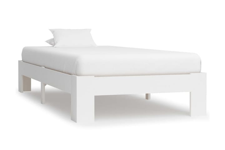 Sängynrunko valkoinen mänty 90x200 cm - Valkoinen - Huonekalut - Sänky - Sänkykehikot & sängynrungot