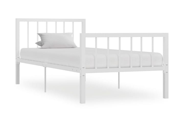 Sängynrunko valkoinen metalli 100x200 cm - Huonekalut - Sänky - Sänkykehikot & sängynrungot