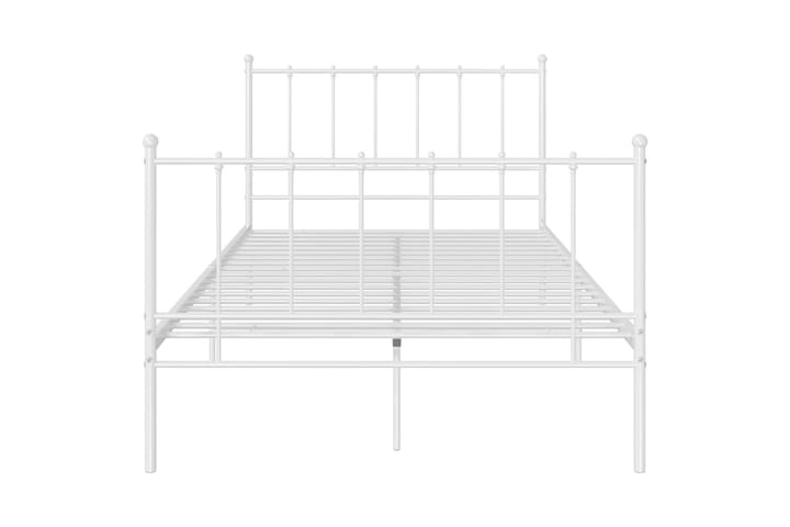 Sängynrunko valkoinen metalli 120x200 cm - Huonekalut - Sänky - Sänkykehikot & sängynrungot
