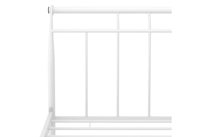 Sängynrunko valkoinen metalli 120x200 cm - Valkoinen - Huonekalut - Sänky - Sänkykehikot & sängynrungot