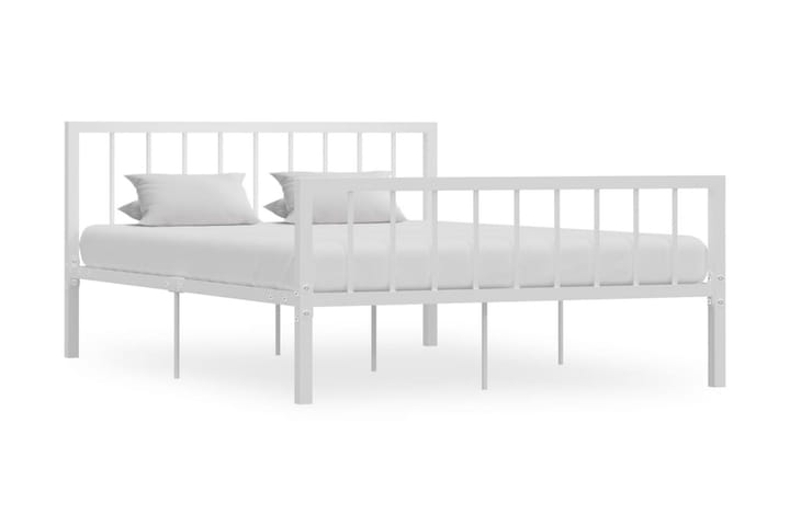Sängynrunko valkoinen metalli 140x200 cm - Huonekalut - Sänky - Sänkykehikot & sängynrungot