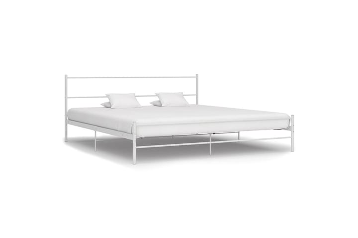 Sängynrunko valkoinen metalli 180x200 cm - Valkoinen - Huonekalut - Sängyt - Sänkykehikot & sängynrungot