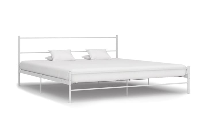 Sängynrunko valkoinen metalli 180x200 cm - Valkoinen - Huonekalut - Sänky - Patjat - Petauspatja & sijauspatja
