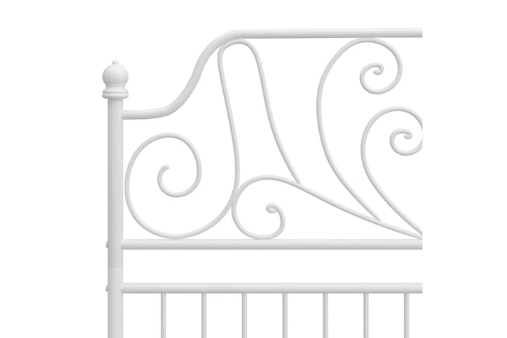 Sängynrunko valkoinen metalli ja vaneri 120x200 cm - Valkoinen - Huonekalut - Sänky - Sänkykehikot & sängynrungot