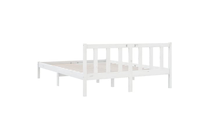 Sängynrunko valkoinen täysi mänty 120x200 cm - Huonekalut - Sängyt - Sänkykehikot & sängynrungot