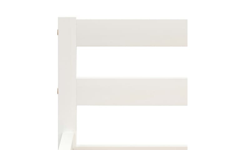 Sängynrunko valkoinen täysi mänty 120x200 cm - Valkoinen - Huonekalut - Sängyt - Sänkykehikot & sängynrungot
