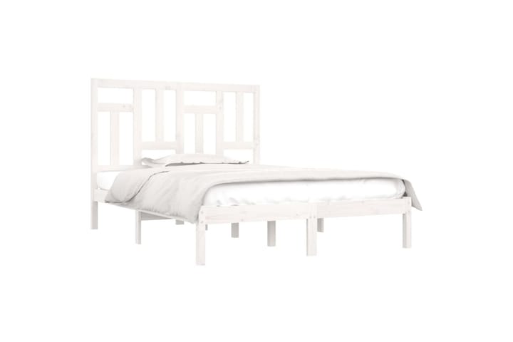 Sängynrunko valkoinen täysi puu 120x190 cm 4FT Small Double - Valkoinen - Huonekalut - Sängyt - Sänkykehikot & sängynrungot