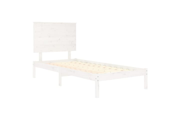 Sängynrunko valkoinen täysi puu 75x190 cm 2FT6 Small Single - Valkoinen - Huonekalut - Sänky - Sänkykehikot & sängynrungot