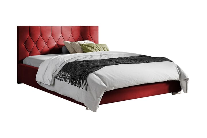 Sänky 127x222 cm - Punainen - Huonekalut - Sänky - Sänkykehikot & sängynrungot