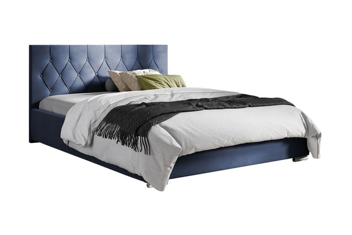 Sänky 127x222 cm - Sininen - Huonekalut - Sänky - Sänkykehikot & sängynrungot