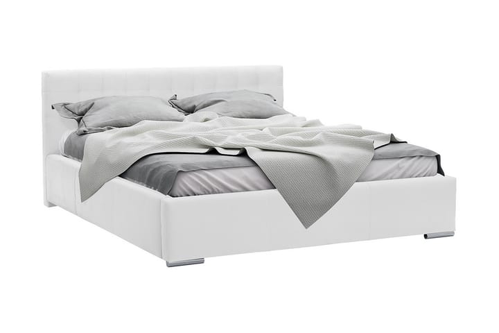 Sänky Girton﻿ säilytyksellä 160x200 - Valkoinen - Huonekalut - Sänky - Sänkykehikot & sängynrungot