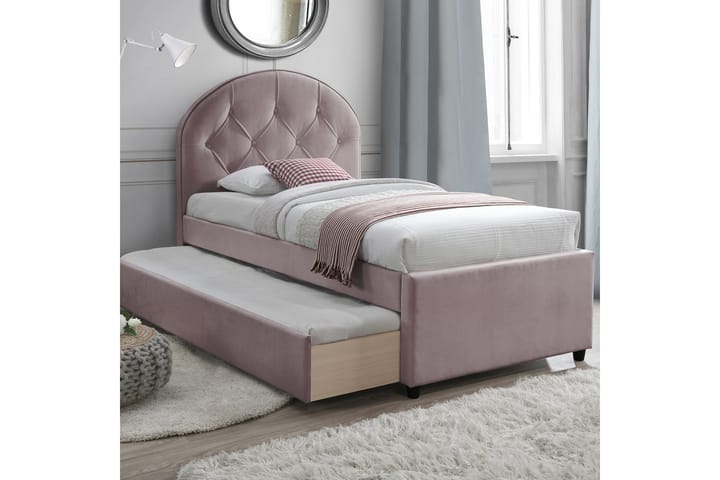 Sänky Lara 90x200 cm Violetti–Vaaleanpunainen - Huonekalut - Sänky - Kerrossängyt