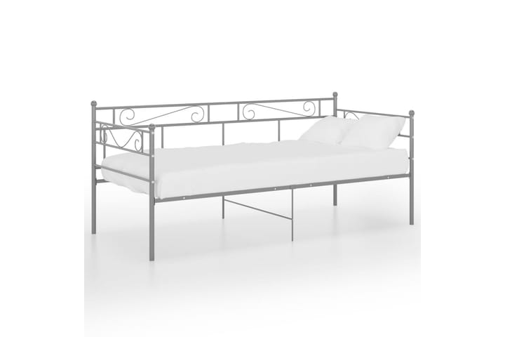 Sohvasängyn runko harmaa metalli 90x200 cm - Huonekalut - Sänky - Sänkykehikot & sängynrungot