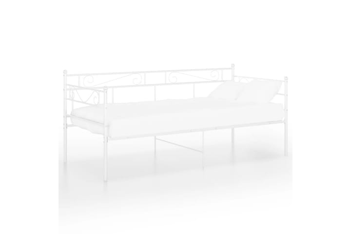 Sohvasängyn runko valkoinen metalli 90x200 cm - Huonekalut - Sängyt - Sänkykehikot & sängynrungot