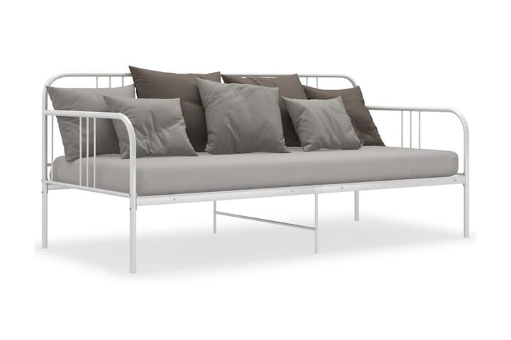Sohvasängyn runko valkoinen metalli 90x200 cm - Valkoinen - Huonekalut - Sängyt - Sänkykehikot & sängynrungot