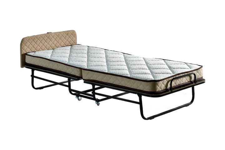 Taitettava sängynrunko 90x200 cm - Valkoinen / musta - Huonekalut - Sänky - Sänkykehikot & sängynrungot