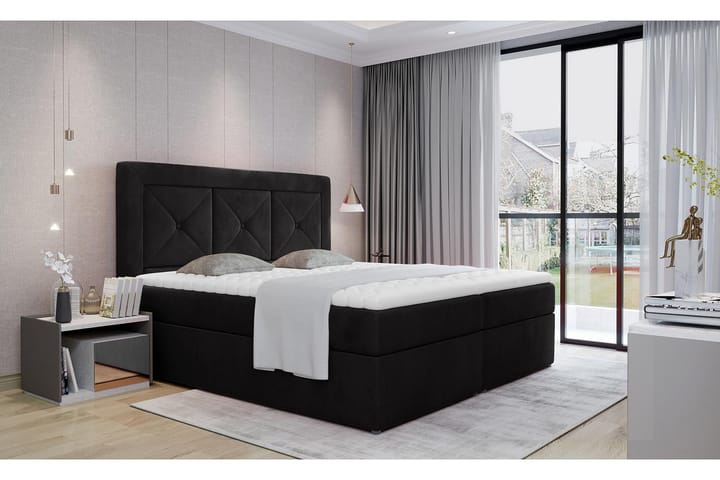 Sänkypaketti Cataloba 160x200 cm - Musta - Huonekalut - Sängyt - Sänkypaketti