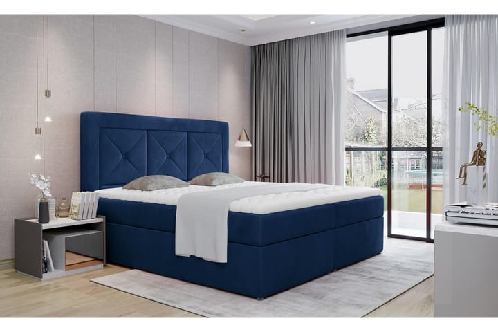 Sänkypaketti Cataloba 160x200 cm - Sininen - Huonekalut - Sängyt - Sänkypaketti