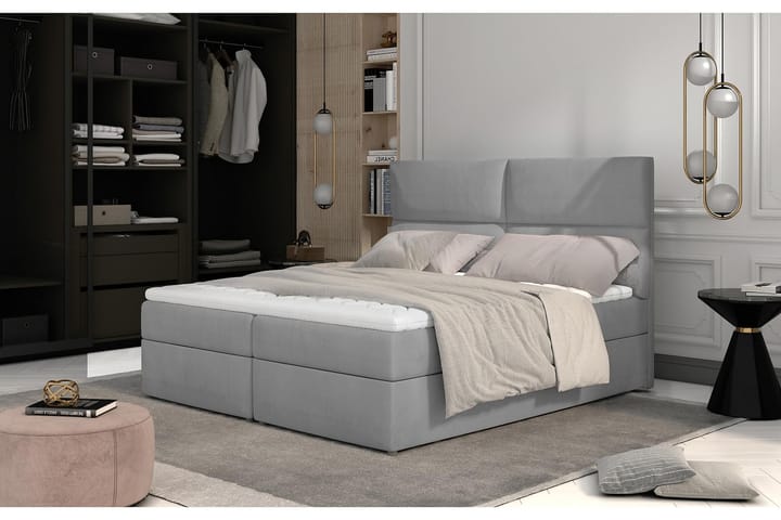 Sänkypaketti Epenede 160x200 cm - Harmaa - Huonekalut - Sängyt - Sänkypaketti