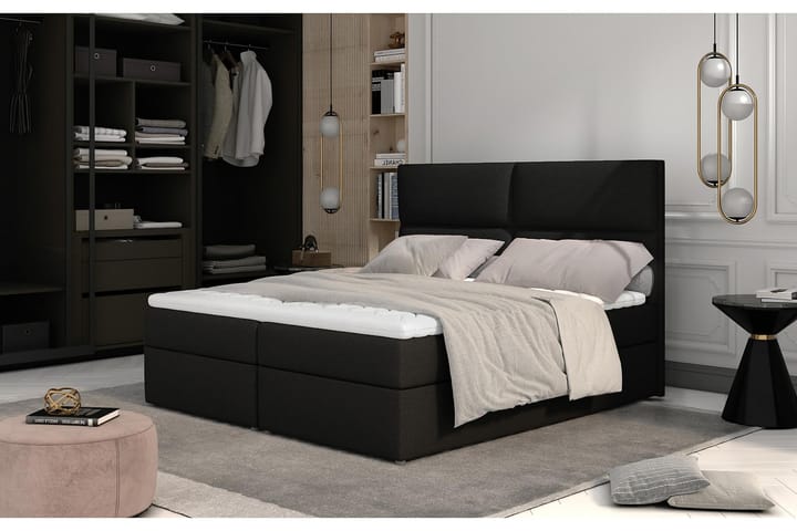 Sänkypaketti Epenede 160x200 cm - Musta - Huonekalut - Sängyt - Sänkypaketti