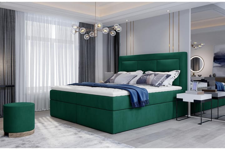 Sänkypaketti Montalon 160x200 cm - Vihreä - Huonekalut - Sängyt - Sänkypaketti