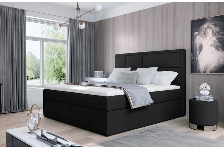 Sänkypaketti Varrains 140x200 cm - Musta - Huonekalut - Sängyt - Sänkypaketti