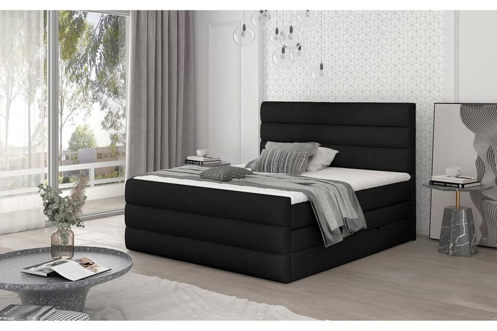 Sänkypaketti Veillais 160x200 cm - Musta - Huonekalut - Sängyt - Sänkypaketti