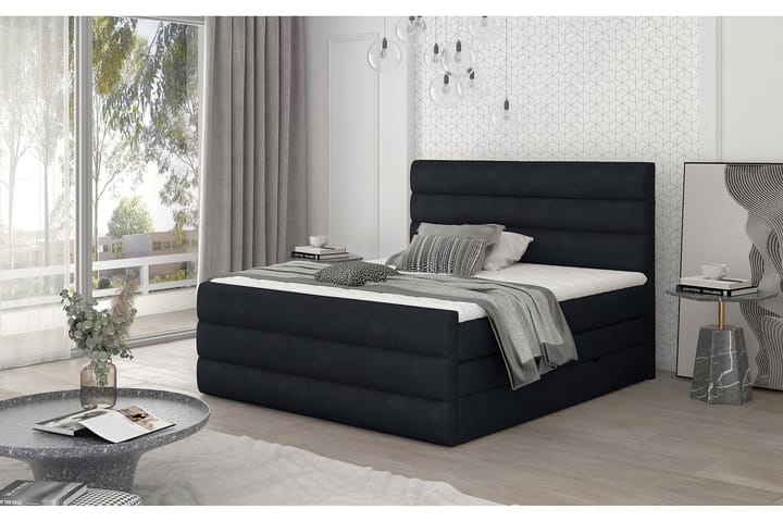 Sänkypaketti Veillais 180x200 cm - Musta - Huonekalut - Sängyt - Sänkypaketti