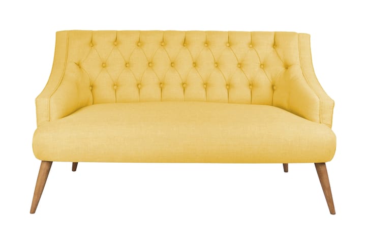2:n ist Sohva Montiela - Keltainen/Luonnonväri - Huonekalut - Sohvat - 2:n istuttava sohva