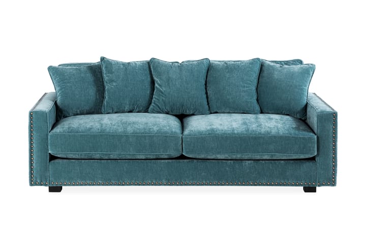 3:n ist Samettisohva Hamelen - Sininen/Musta - Huonekalut - Sohvat - 2:n istuttava sohva
