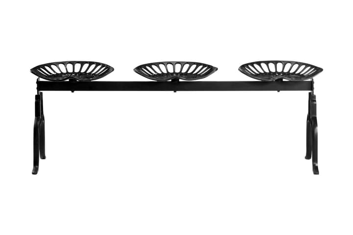 3-istuttava puutarhapenkki 155 cm valurauta musta - Musta - Huonekalut - Sohvat - 2:n istuttava sohva
