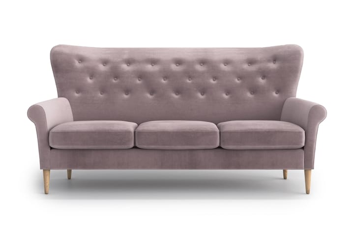 Sohva Loanne 3:n ist - Vaaleanpunainen - Huonekalut - Sohvat - 3:n istuttava sohva