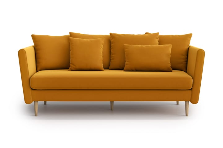 Sohva Malanie 3:n ist - Keltainen - Huonekalut - Sohvat - 3:n istuttava sohva
