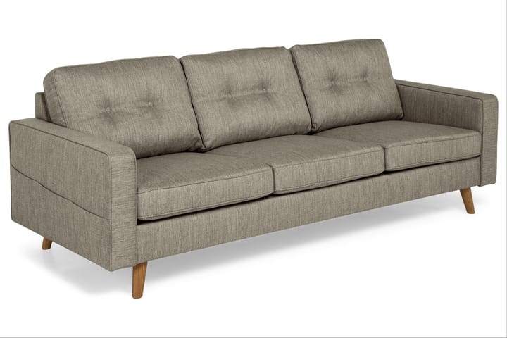 Sohva Miller 3:n ist - Harmaanruskea - Huonekalut - Sohvat - 3:n istuttava sohva
