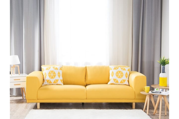 Sohva Nivala 3:n ist - Keltainen - Huonekalut - Sohva - 3:n istuttava sohva