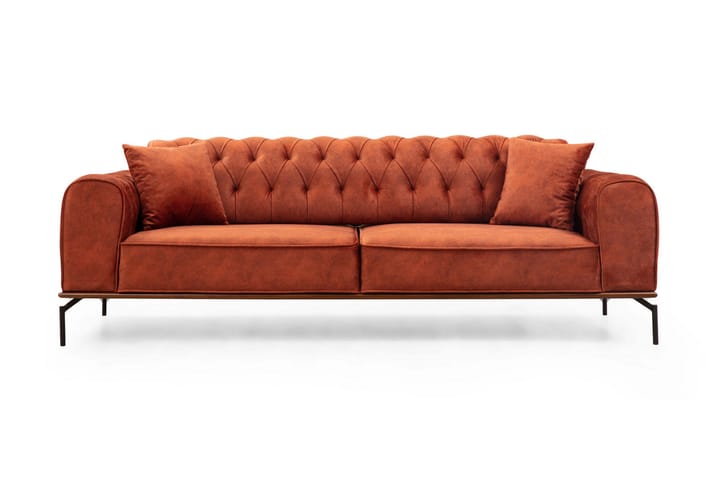 Sohva Petone 3:n ist - Oranssi - Huonekalut - Sohva - 3:n istuttava sohva