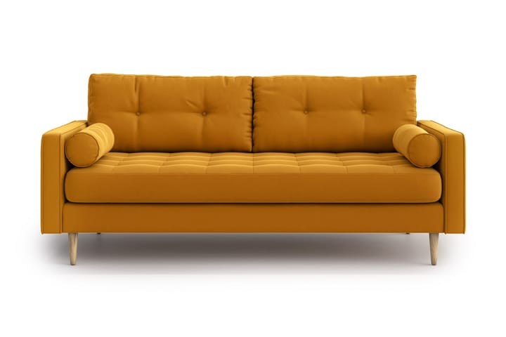 Sohva Stephanie 3:n ist - Keltainen - Huonekalut - Sohva - 3:n istuttava sohva