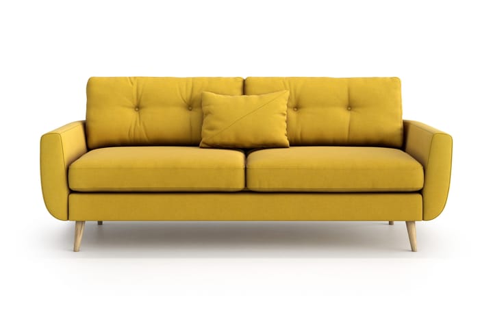 Sohva Yordan 3:n ist - Keltainen - Huonekalut - Sohvat - 3:n istuttava sohva