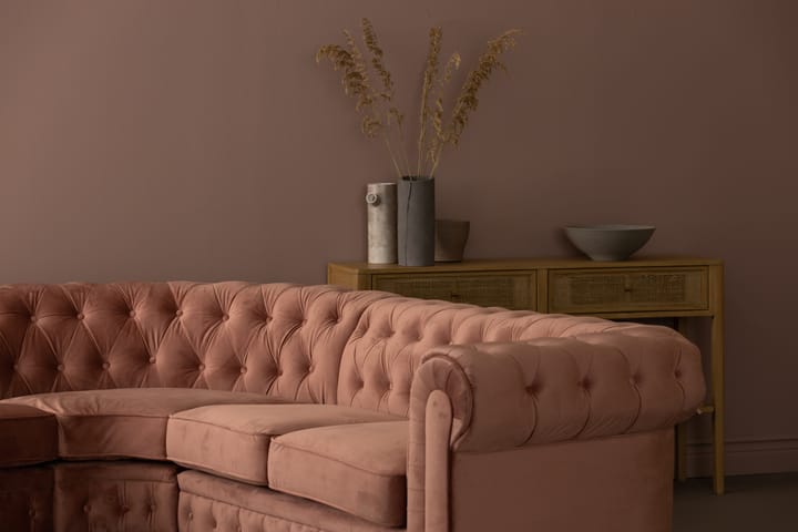 Kulmasohva Chesterfield Lux - Vaaleanpunainen - Huonekalut - Sohvat - Chesterfield-sohvat
