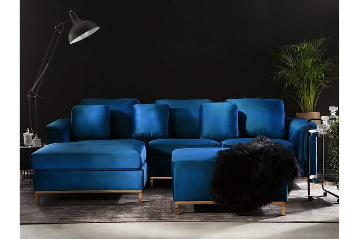 Kulmasohva Oslo 270 cm - Sininen - Huonekalut - Sohvat - Divaanisohva - 4 istuttava sohva divaanilla
