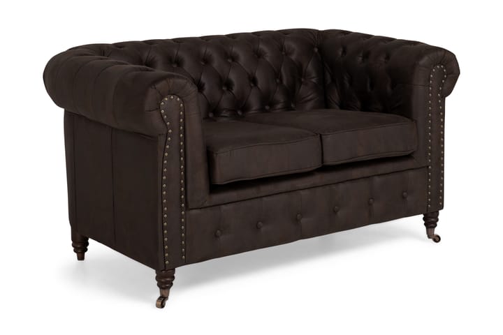 Sohva Chester Deluxe 2:n ist - Tummanruskea - Huonekalut - Sohvat - Howard-sohvat