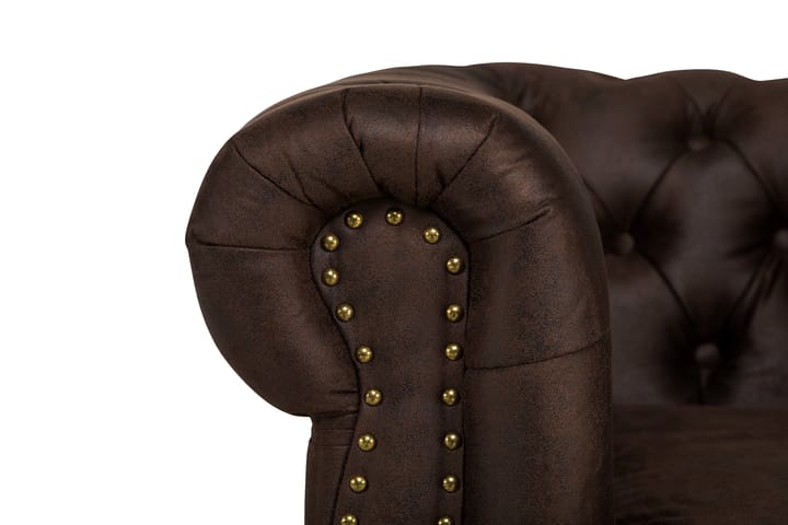 Sohva Chester Deluxe 2:n ist Vintage - Tummanruskea - Huonekalut - Sohva - Howard-sohvat